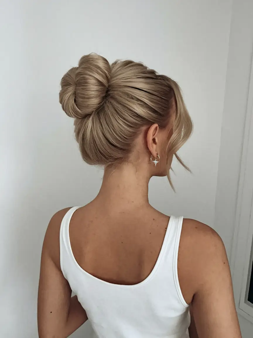 Quick Bun Hairstyles for Summer 2025! Voluminous Donut Twist with Face Framing Layers