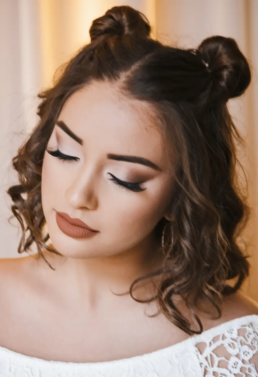 Quick Bun Hairstyles for Summer 2025! Cute Half-Up Double Bun Look
