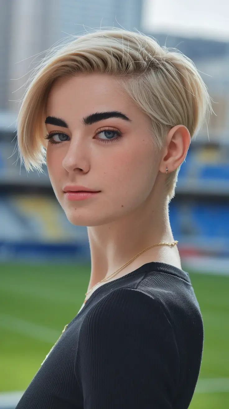 Short & Chic Summer Haircuts - Must-Try 2025 Looks Blonde Side-Swept Pixie