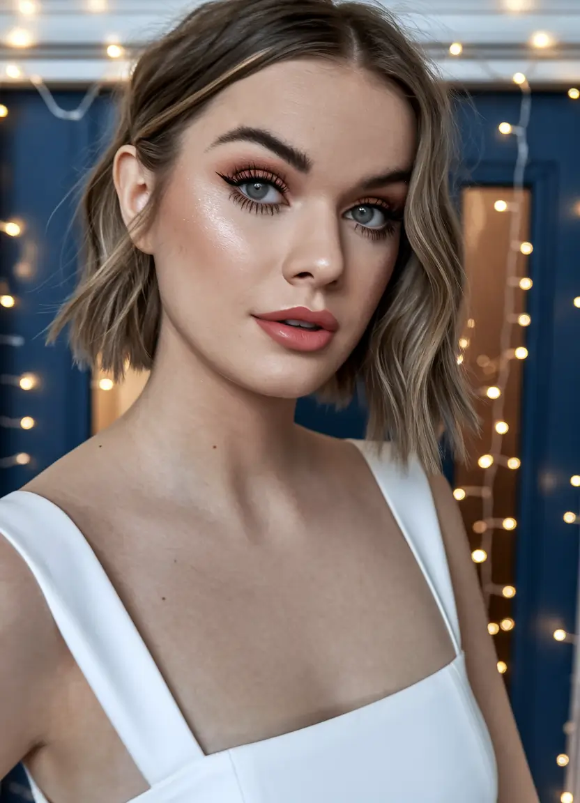Short & Chic Summer Haircuts - Must-Try 2025 Looks Effortless Wavy Blonde Chop