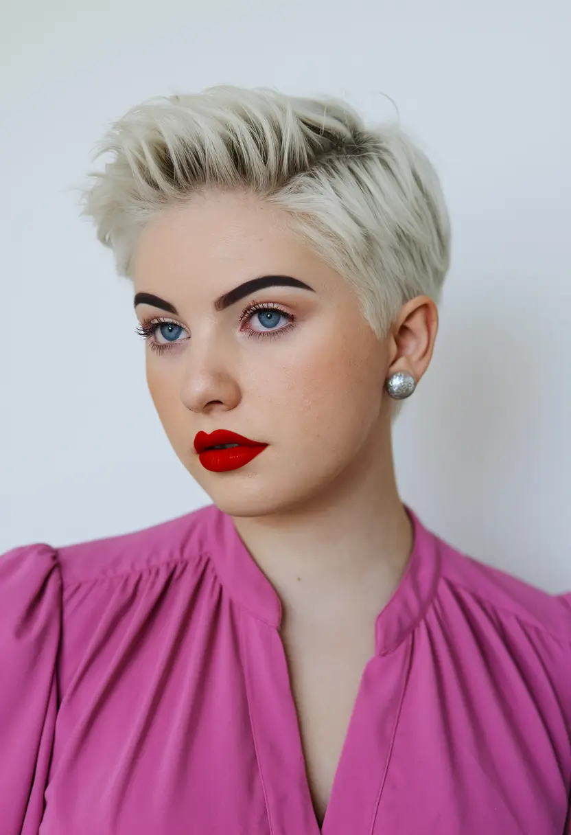 Short Hair, Big Style: Top Summer Looks 2025 Platinum Pixie with Rock-Chic Texture