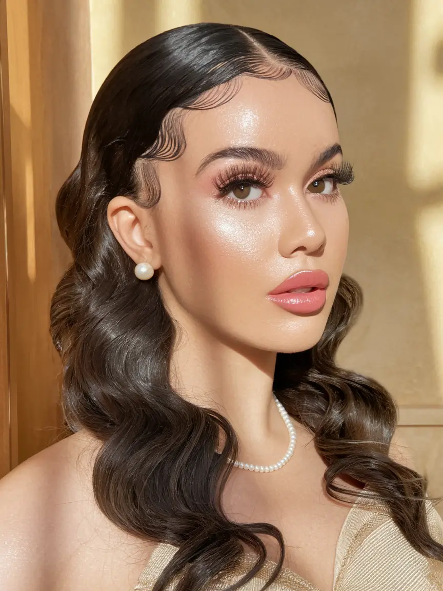 Simple Updos Hairstyles Perfect for Summer 2025! Hollywood Waves with Slick Baby Hairs