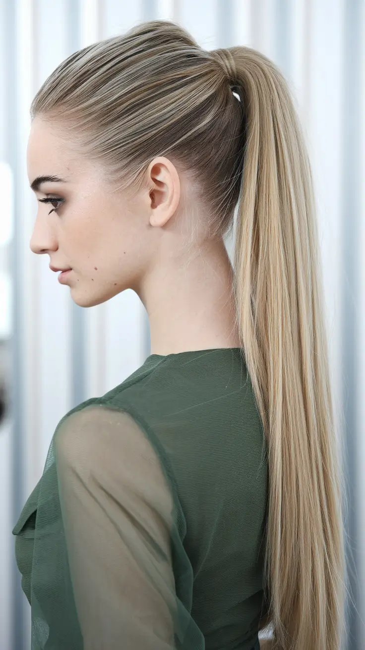 Simple Updos Hairstyles Perfect for Summer 2025! Sleek High Ponytail with Wrapped Base