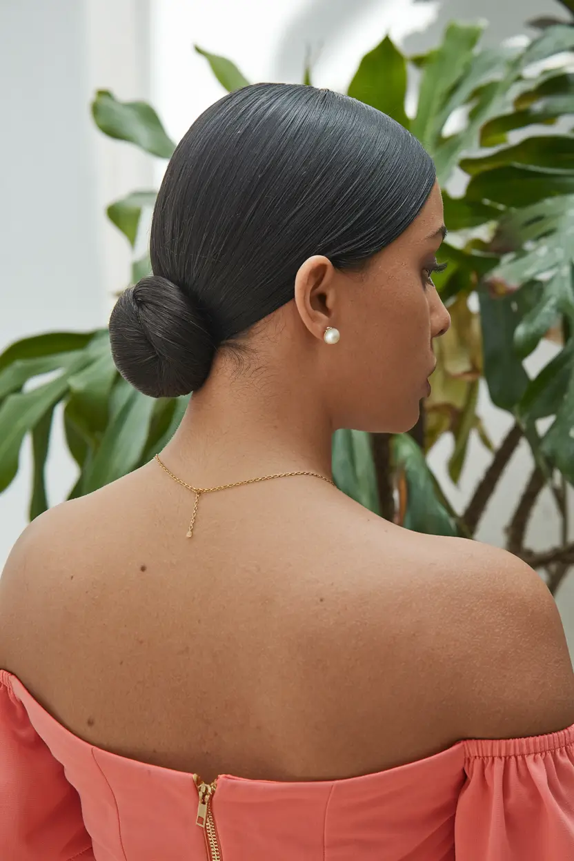 Simple Updos Hairstyles Perfect for Summer 2025! Ultra Sleek Low Bun for High Heat Days