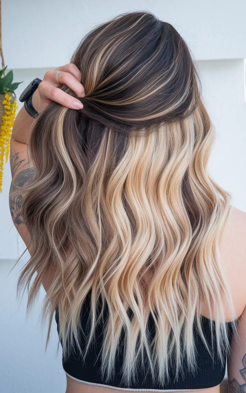 summer highlights ideas Golden Ombre with Seamless Melt