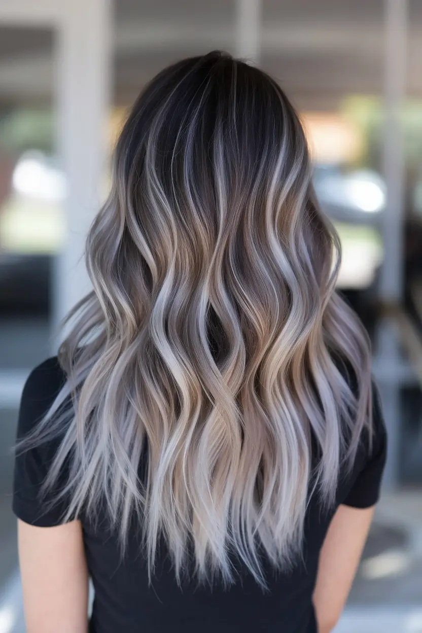 summer highlights ideas Smoky Lilac Tones on Ashy Ends