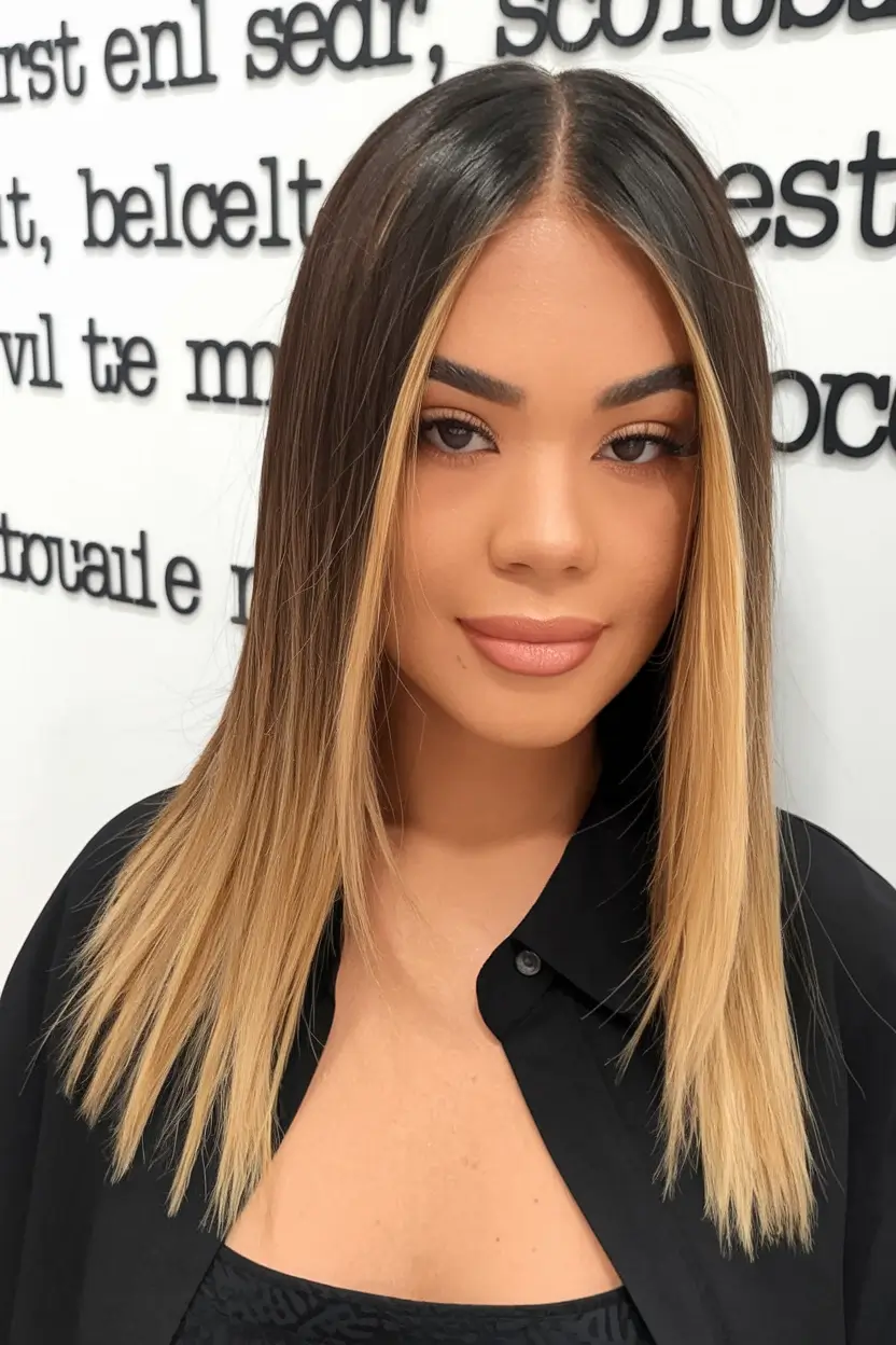 summer highlights ideas Sharp Blonde Contour on Straight Lob