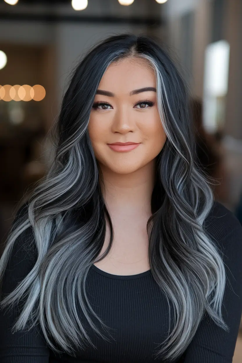 summer highlights ideas Soft Silver Highlights with Deep Contrast