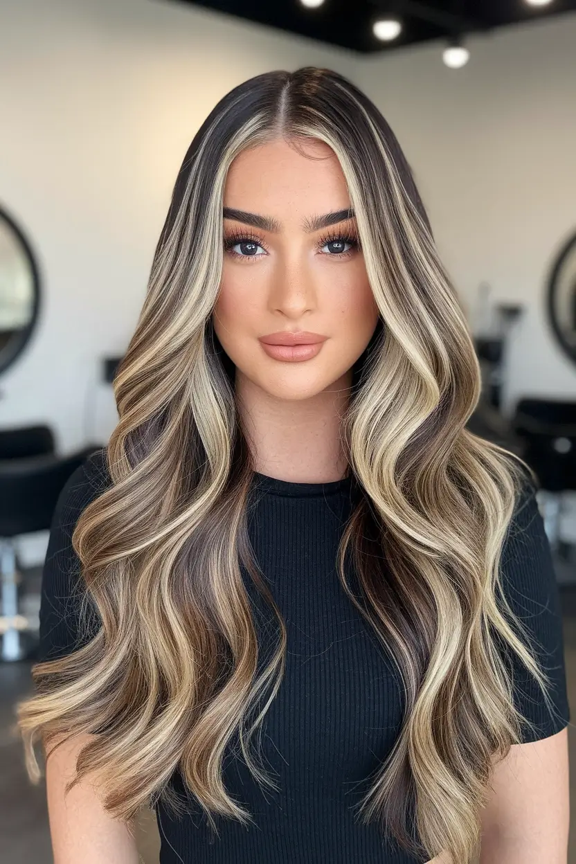 summer highlights ideas Hazelnut and Vanilla Swirl Balayage