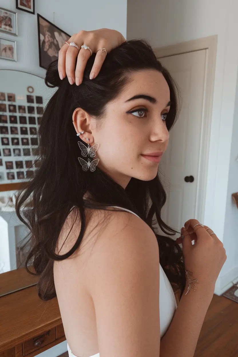 Stay Stylish: Swimming Hairstyles for Summer 2025 Butterfly Half-Up with Soft Waves