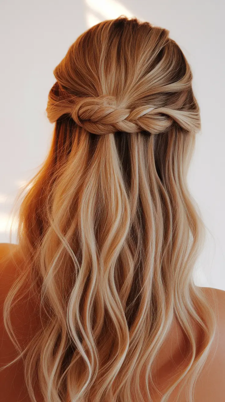 Stay Stylish: Swimming Hairstyles for Summer 2025 Knotted Half-Up for Soft Glam