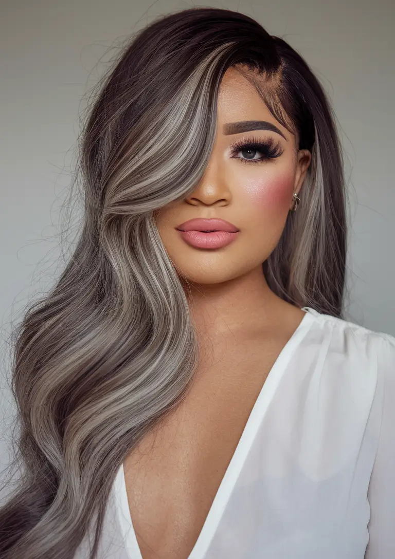 Stylish & Easy Wig Ideas to Try Summer 2025! Silver Frost Glam with Cascading Volume