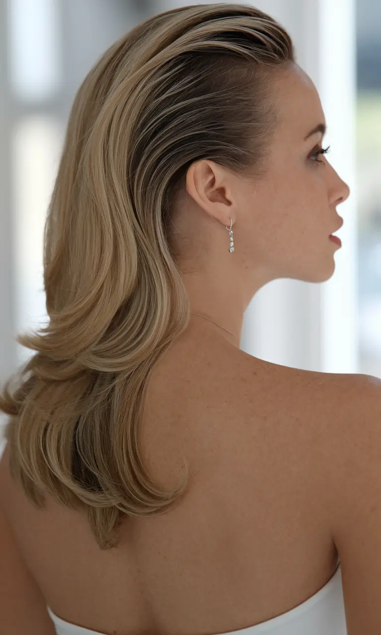 Stylish Summer Hairstyles for Medium Hair 2025 Swept-Back Volume with Vintage Flare