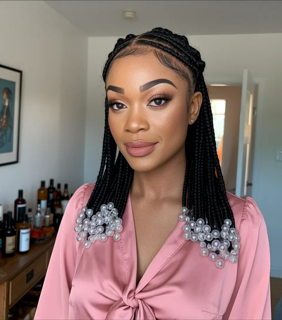 Summer 2025 Braids for Black Women Beaded Chic with Braided Precision