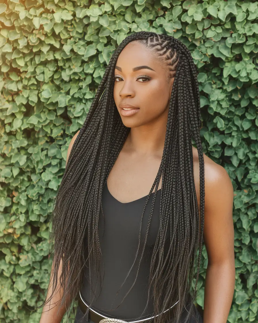 Summer 2025 Braids for Black Women Micro Braids with Star-Cut Detailing