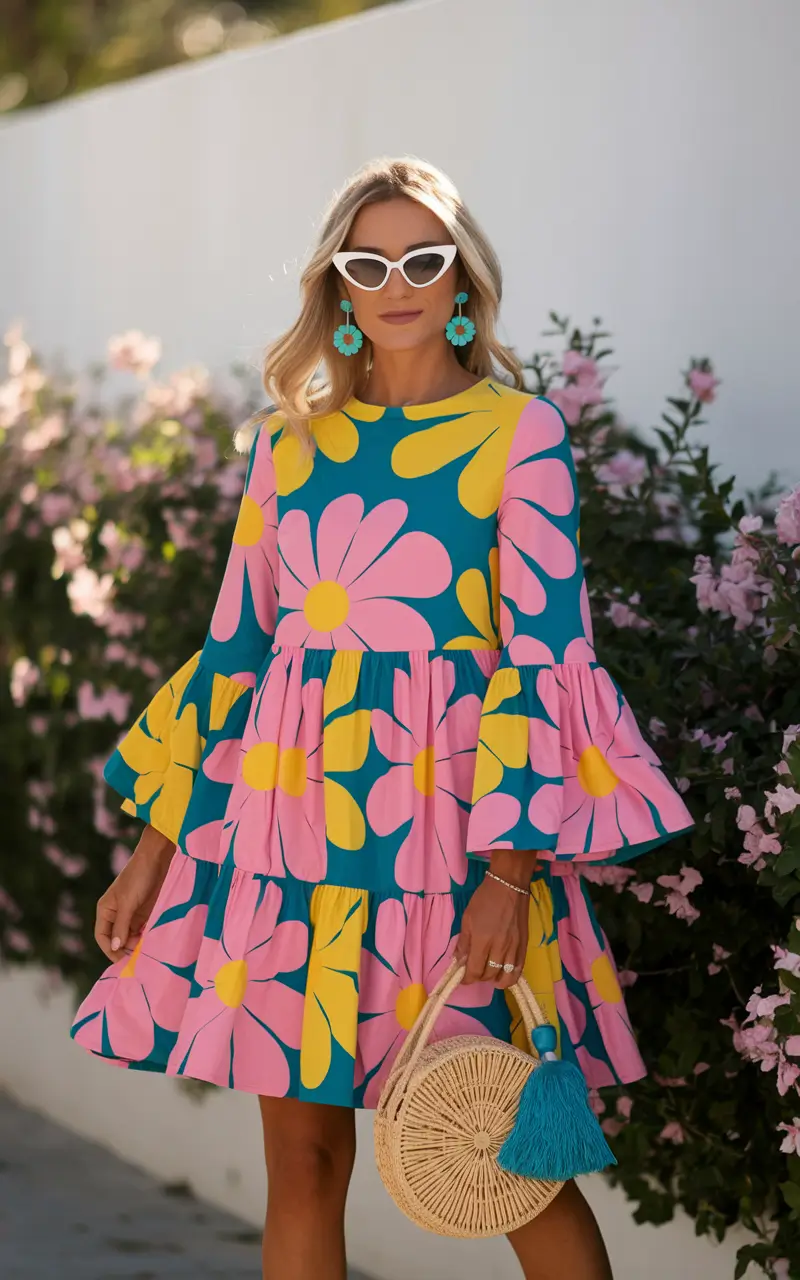 Summer Basic Outfit Ideas 2025 Floral Drama in Full Swing