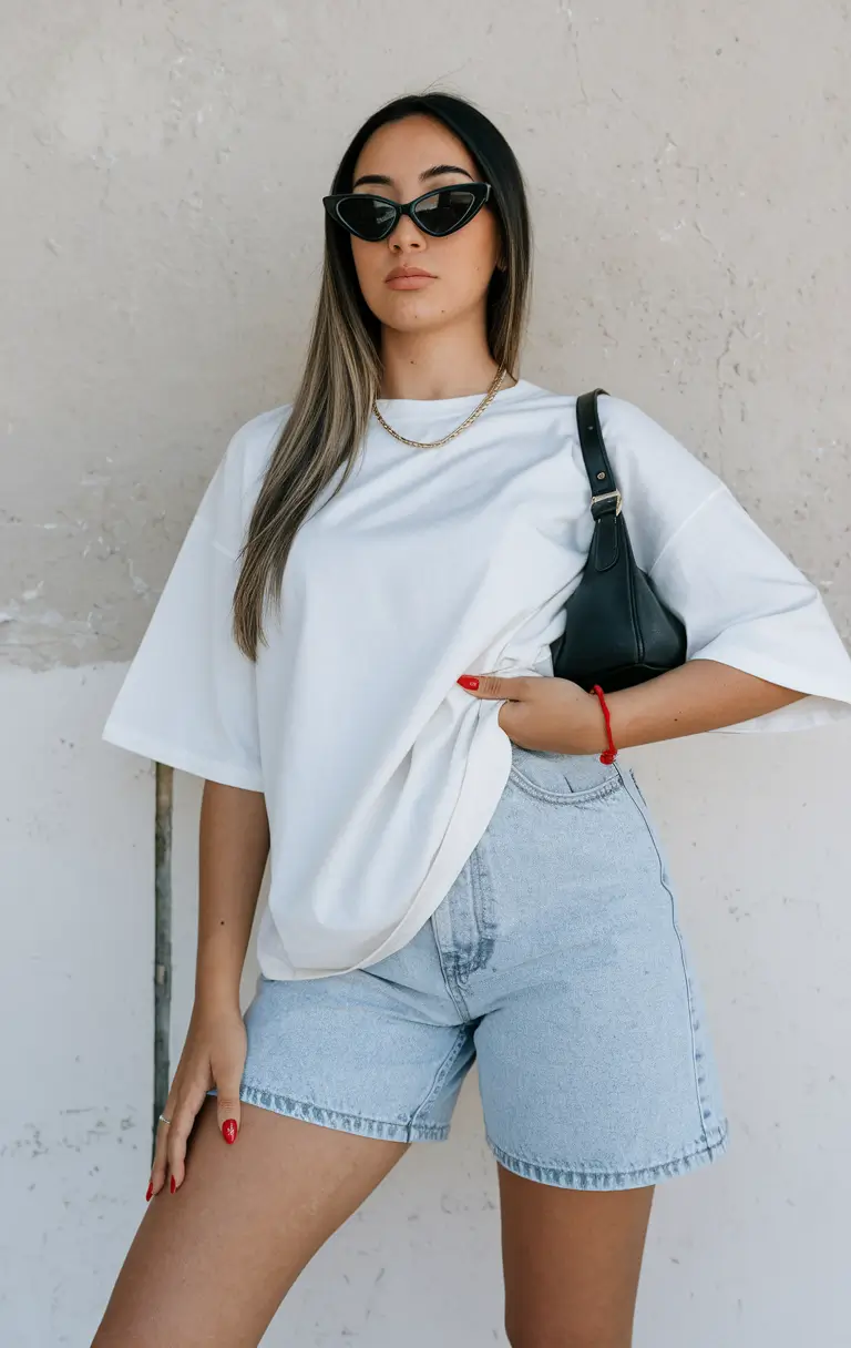 Summer Basic Outfit Ideas 2025 Oversized Ease Meets Street Cool