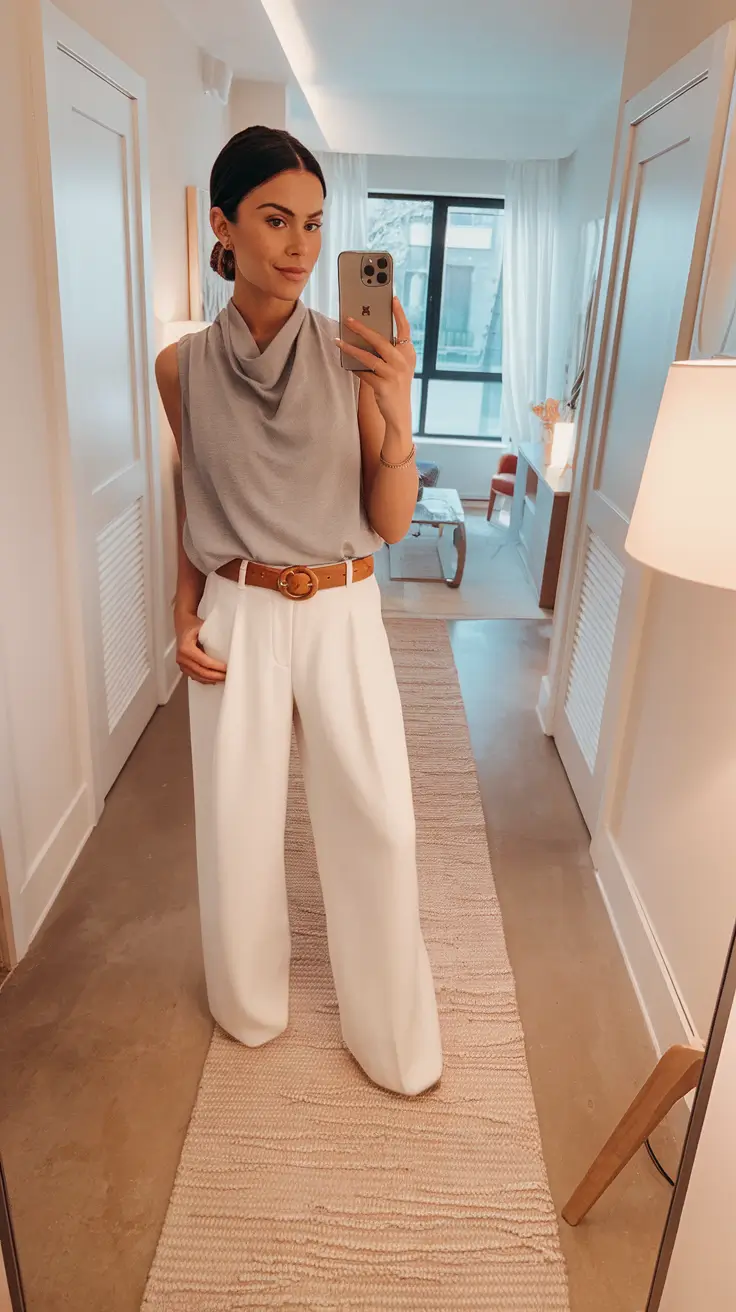 summer mom outfits ideas 2025 Soft Neutrals That Mean Business