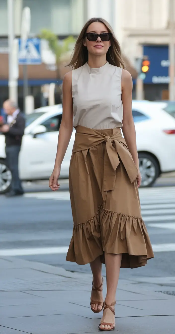 summer mom outfits ideas 2025 Street-Chic Neutrals With an Elevated Twist