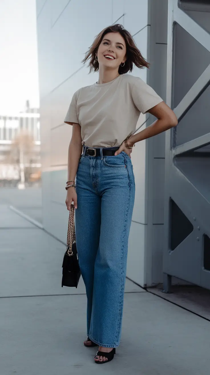 summer mom outfits ideas 2025 The Chic Tee-and-Jeans Reset
