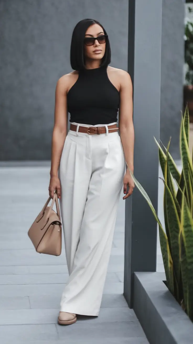 summer mom outfits ideas 2025 Minimalist Chic for the Modern Mom