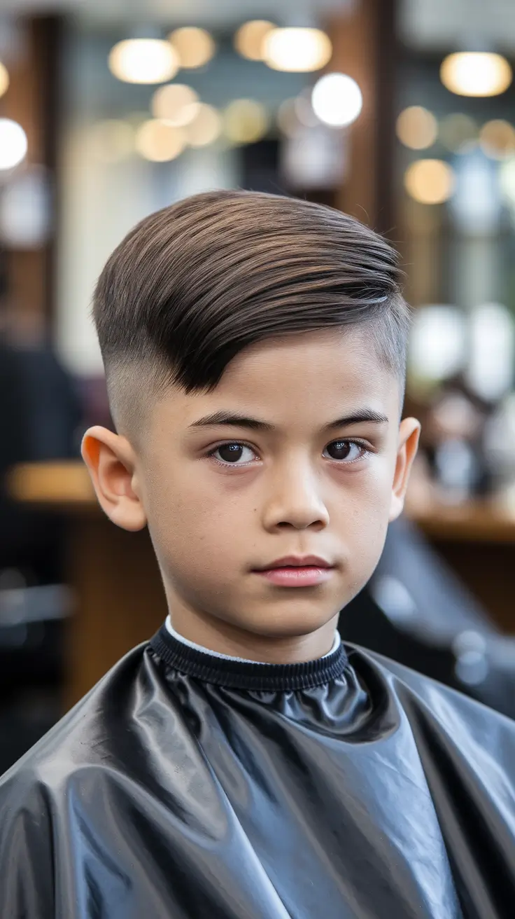 Trendy Boys Haircuts for Summer 2025 – Fresh Styles Sleek Side Sweep with Faded Edges