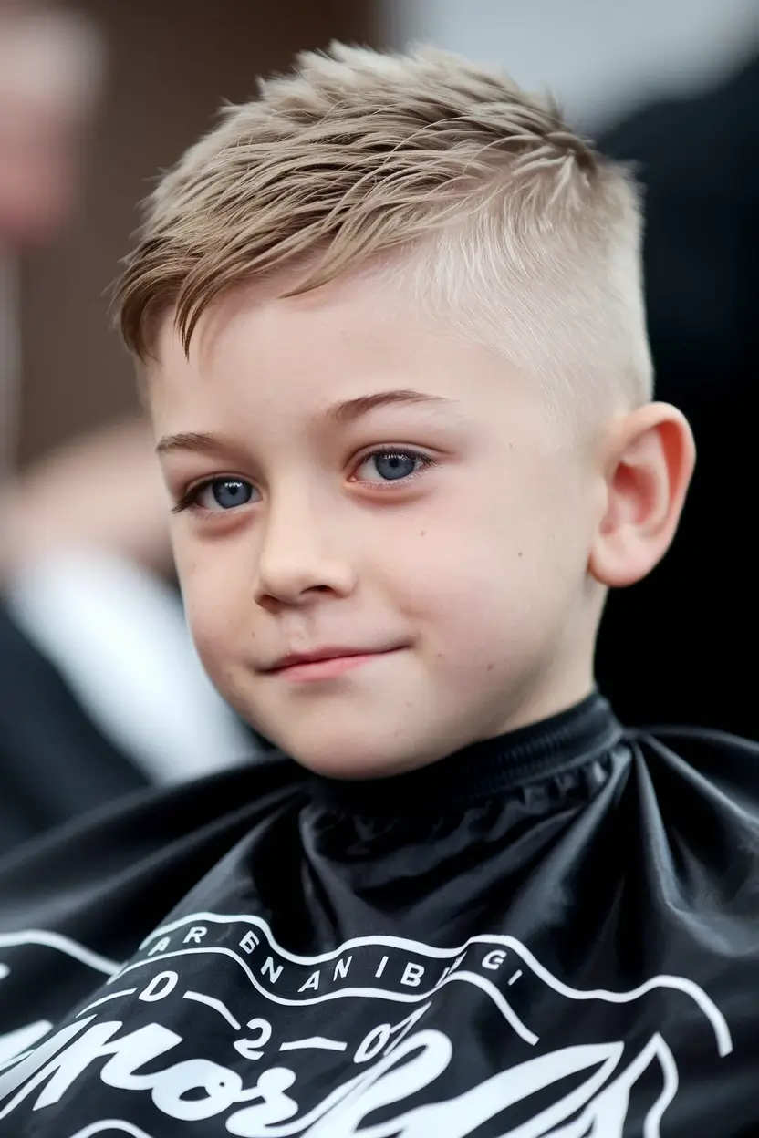 Trendy Boys Haircuts for Summer 2025 – Fresh Styles Textured Spikes on a Platinum Fade