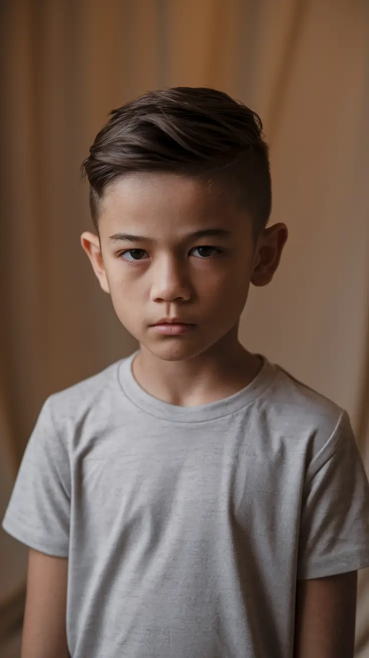 Trendy Boys Haircuts for Summer 2025 – Fresh Styles Blended Fade with Tapered Top Sweep