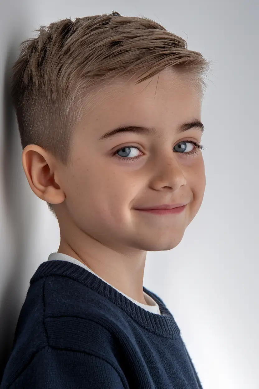 Trendy Boys Haircuts for Summer 2025 – Fresh Styles Brushed Forward with Side Texture