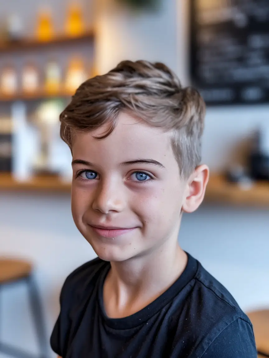 Trendy Boys Haircuts for Summer 2025 – Fresh Styles Short Curly Crop with Defined Edges