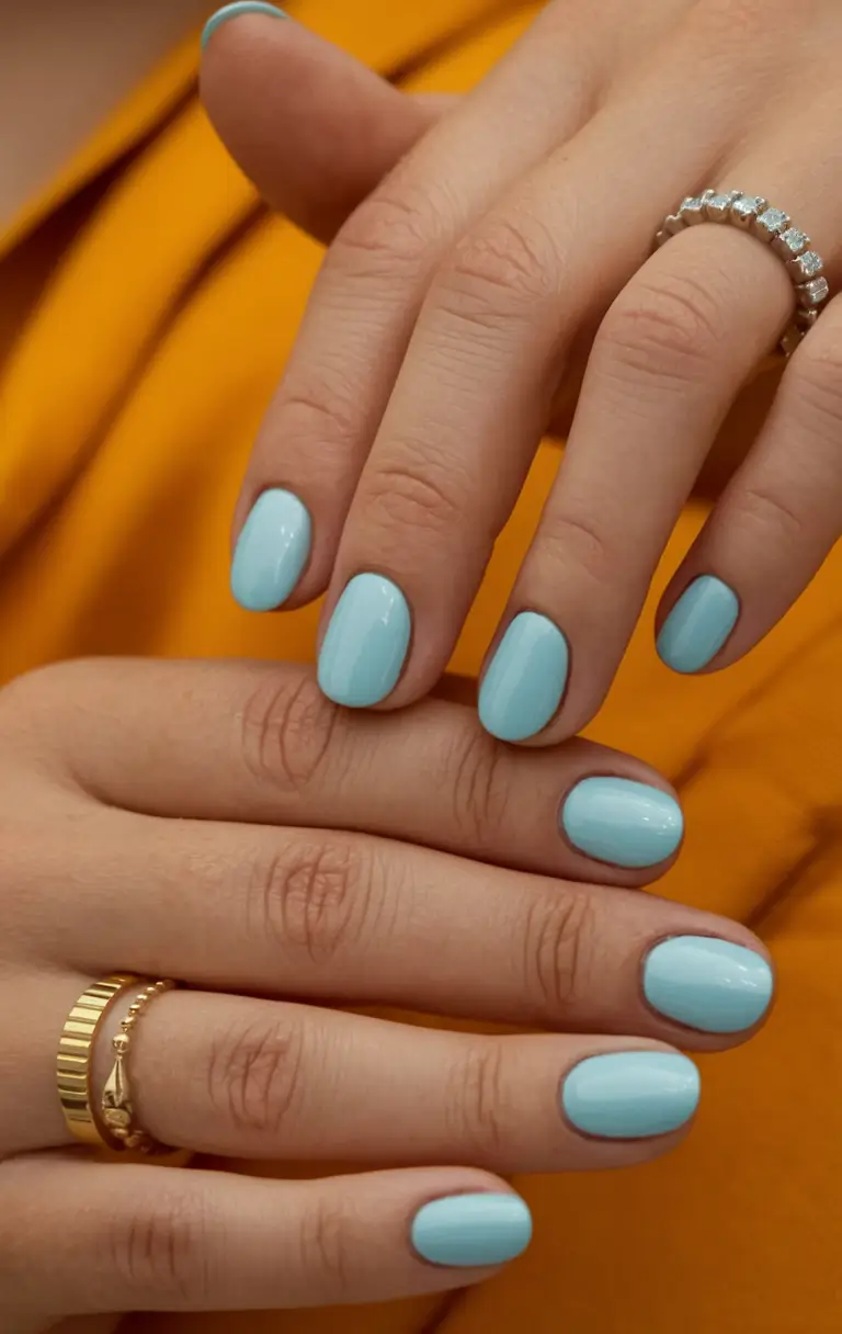 Tropical Vacation Nails for Summer 2025 Chill Baby Blue for Soft Beach Vibes