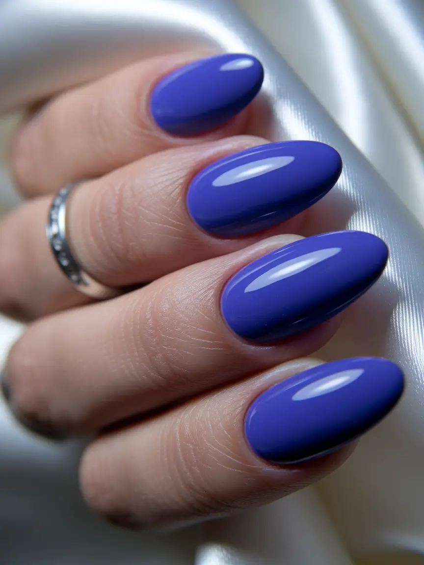 vacation nails ideas 2025 Violet Waves for European Nights