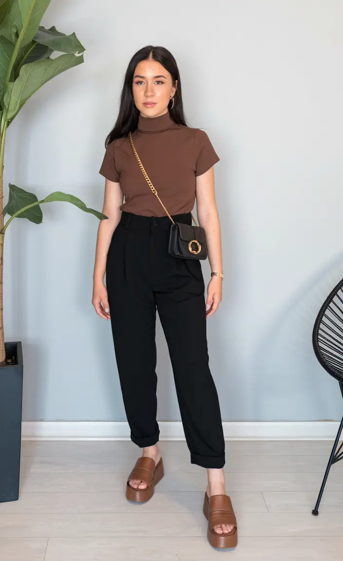 wardrobe ideas for june 2025 Refined Minimalism in Cocoa and Black