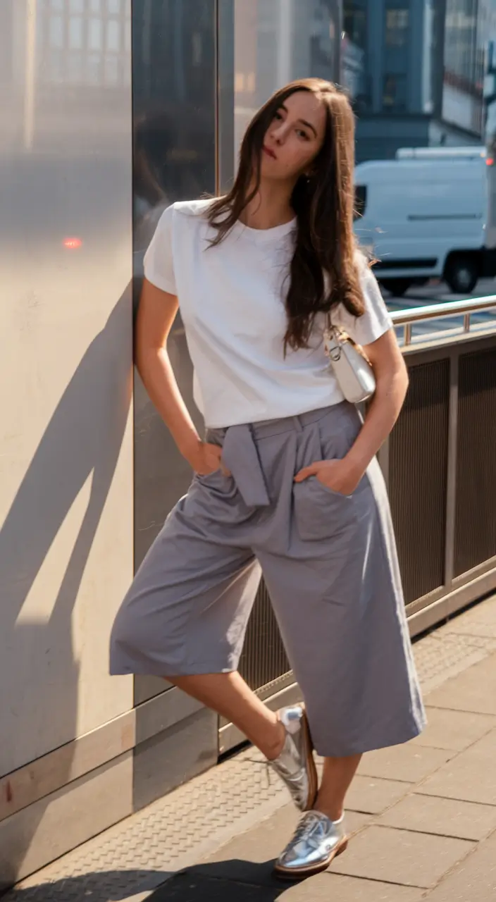 wardrobe ideas for june 2025 Urban Cool with a Metallic Surprise