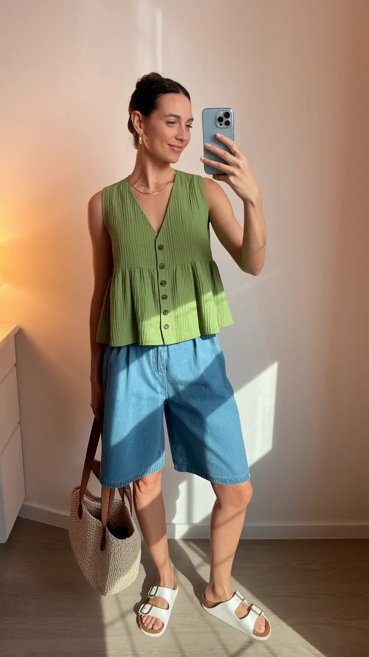 wardrobe ideas for june 2025+Relaxed Green for Weekend Wanders