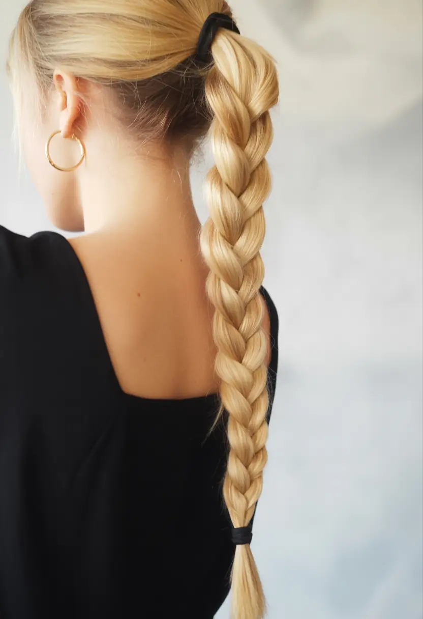 Women Hairstyles for Volleyball - Summer 2025! Mid-Height Braided Ponytail