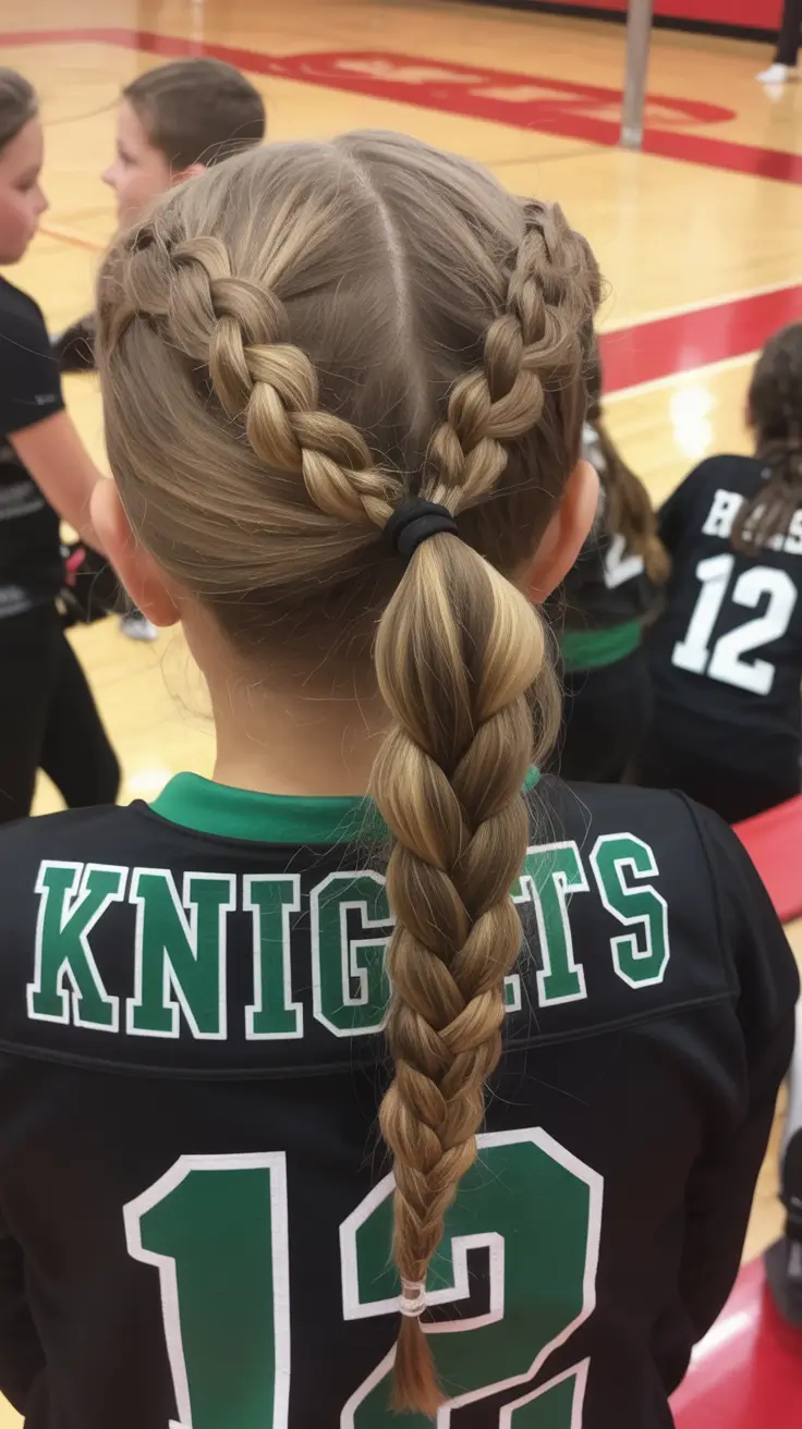 Women Hairstyles for Volleyball - Summer 2025! Cross-Over Crown Braids with Low Braid