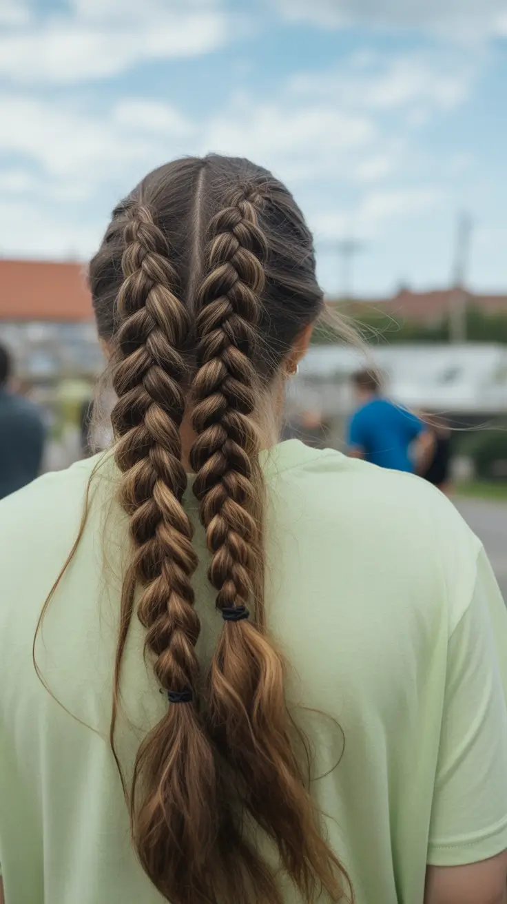 Women Hairstyles for Volleyball - Summer 2025! Loose Dutch Braids with Natural Texture