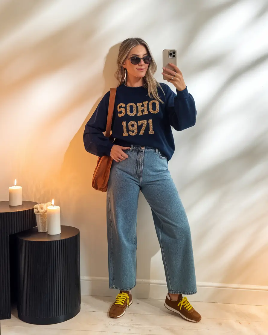 autumn outfits casual Retro-Cool with a Streetwear Edge