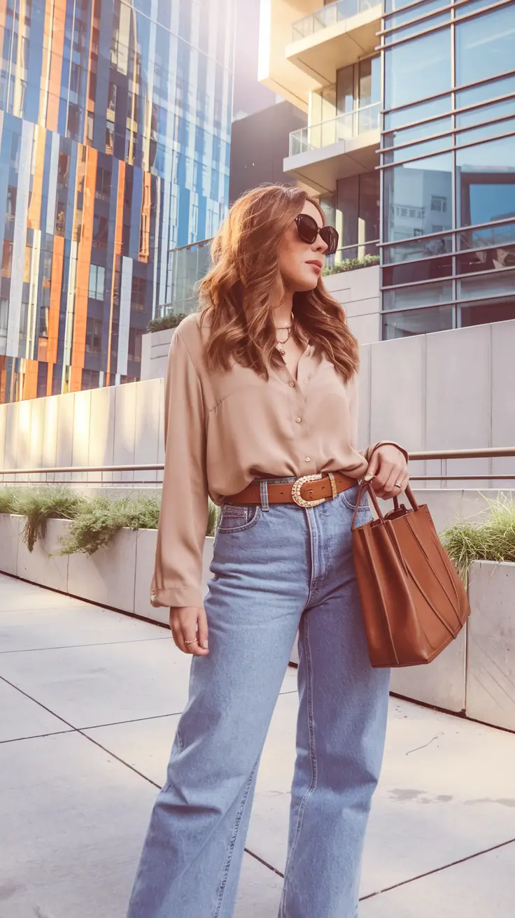 2025 Fall outfits with Old Money Style City Neutrals with Denim Ease