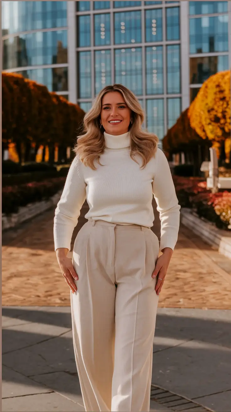 2025 Fall outfits with Old Money Style All Cream Everything