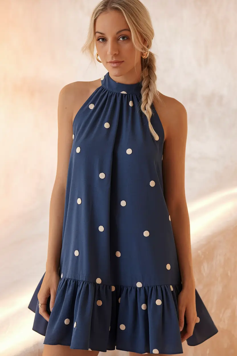 4th of july dresses ideas 2025-Polka-Dot Perfection with Vintage Cool