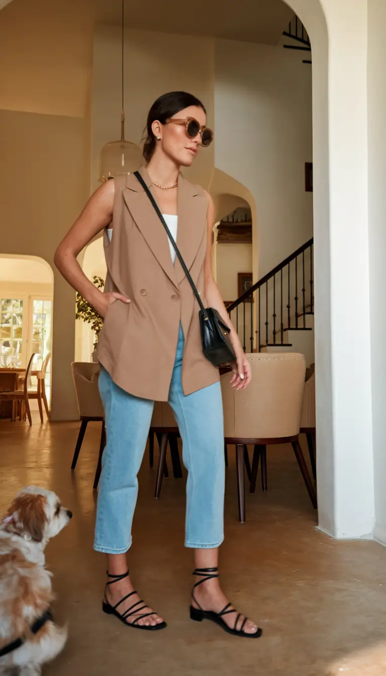 Trendy August Outfit Ideas in 2025 Blazer-Brunch Minimalism