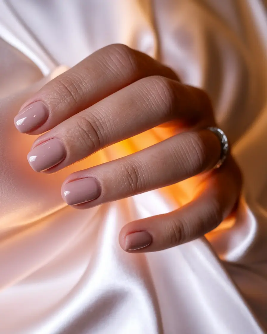 August Nail Colors Inspo 2025 Soft Latte Whisper