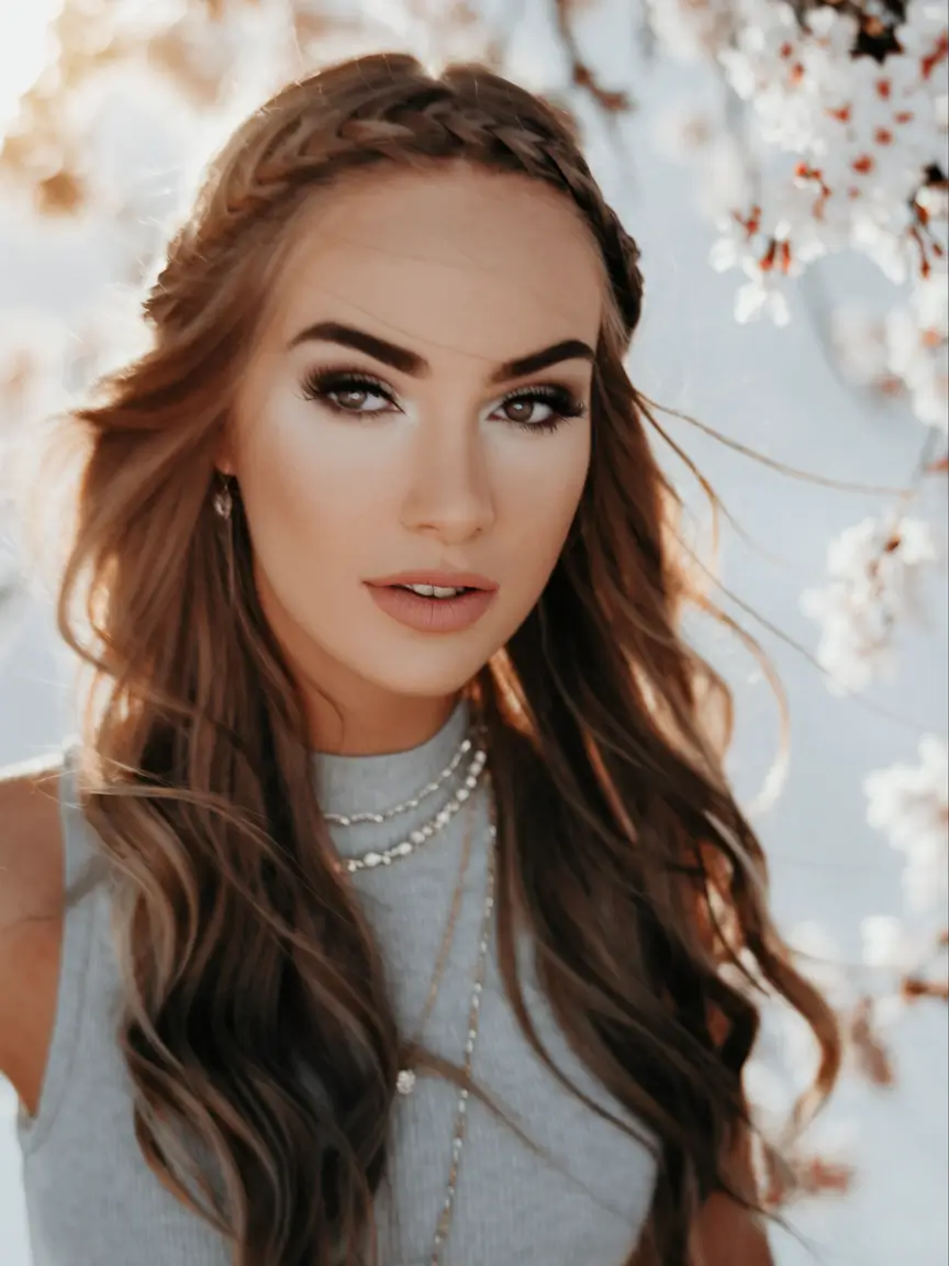 back to school hairstyles 2025 Half Crown Braid with Loose Waves