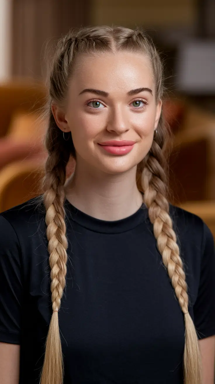 back to school hairstyles 2025 Blonde Boxer Braids for Clean Girl Energy