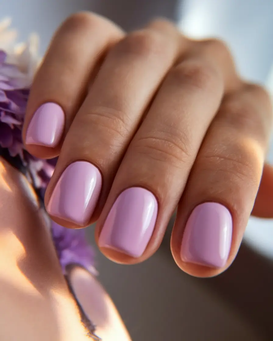 back to school nails 2025 Pastel Lilac with No Fuss