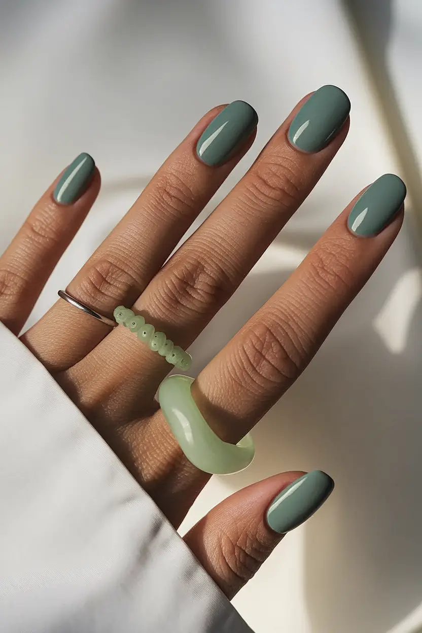 back to school nails 2025 Sage Gloss for the Quiet Icons