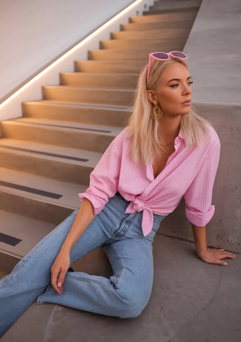 back to school outfits 2025 Preppy Pop With a Hint of Sass