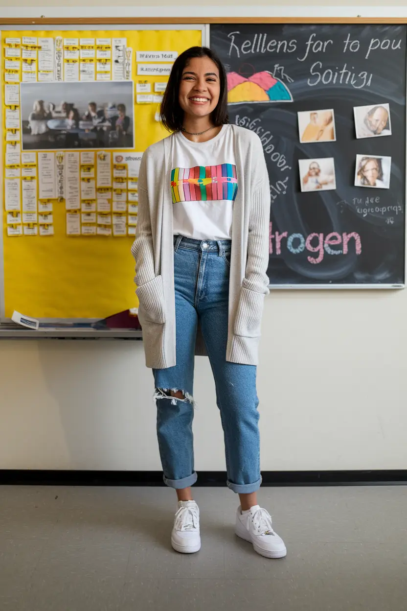 back to school outfits 2025 Teacher’s Pet With a Pop of Color